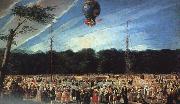 Antonio  Carnicero Balloon Ascent at Aranjuez Sweden oil painting reproduction
